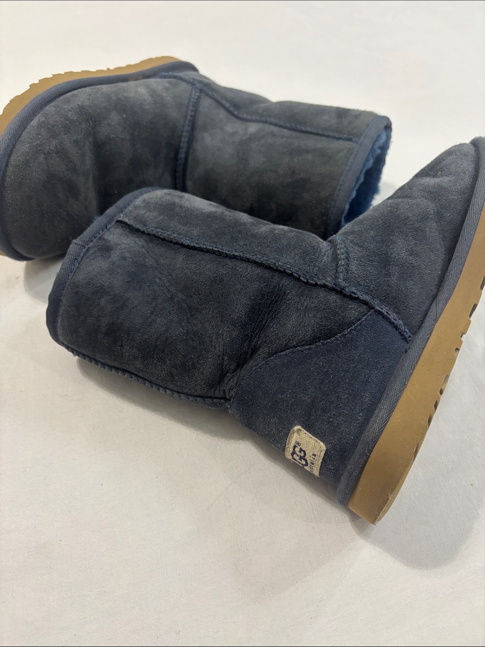 UGG Kids Navy Blue Suede Boots size U.S. 5